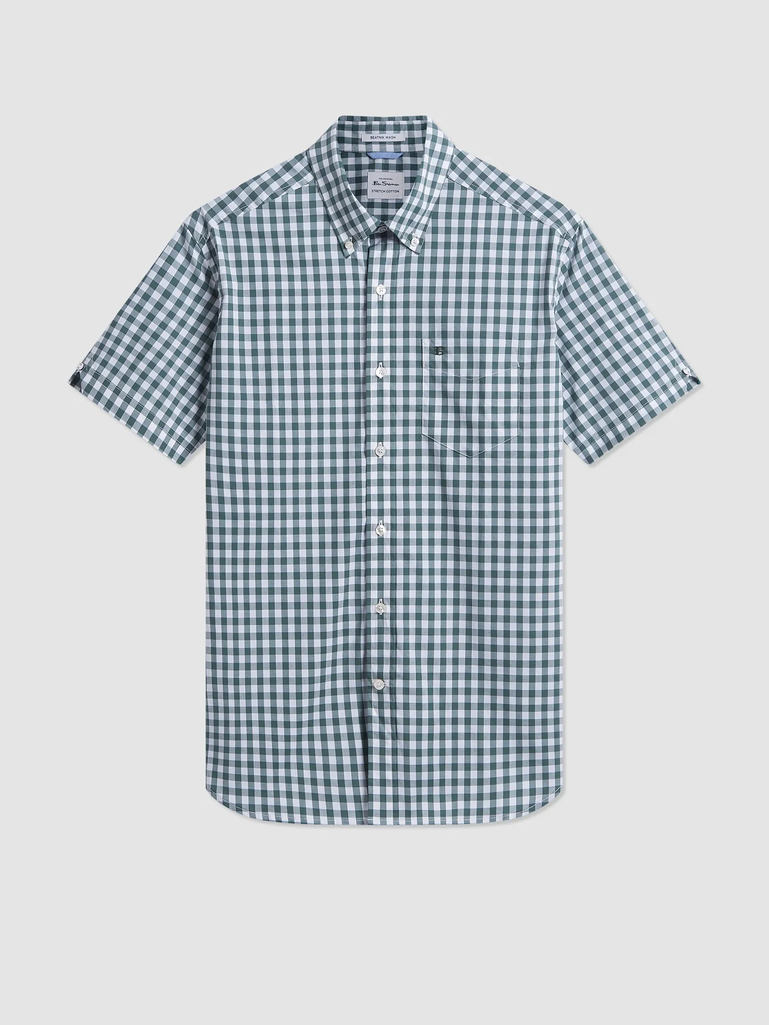 House Poplin Gingham Shirt - Olive sold by Ben Sherman product image thumbnail 2