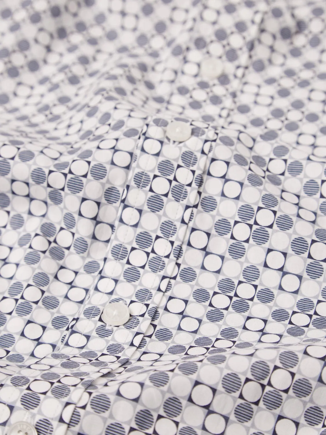 Mod Geo Print Short-Sleeve Shirt - Light Blue sold by Ben Sherman product image thumbnail 3