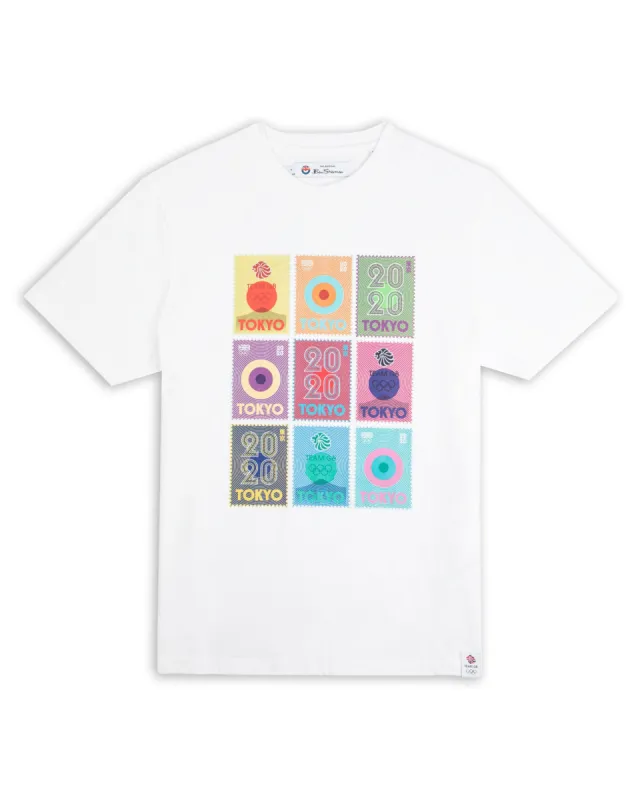 Team GB Men's Stamp Edition Graphic Tee - White made by Ben Sherman