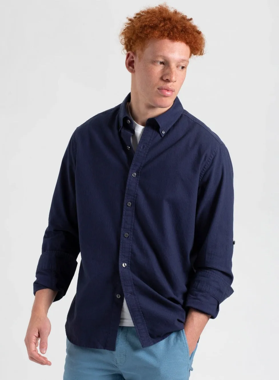 St. Ives Resort Oxford Shirt - Navy sold by Ben Sherman