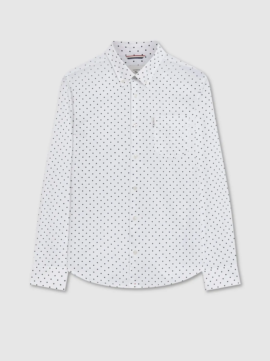 White Polka Dot Print Long-Sleeve Shirt sold by Ben Sherman product image thumbnail 2