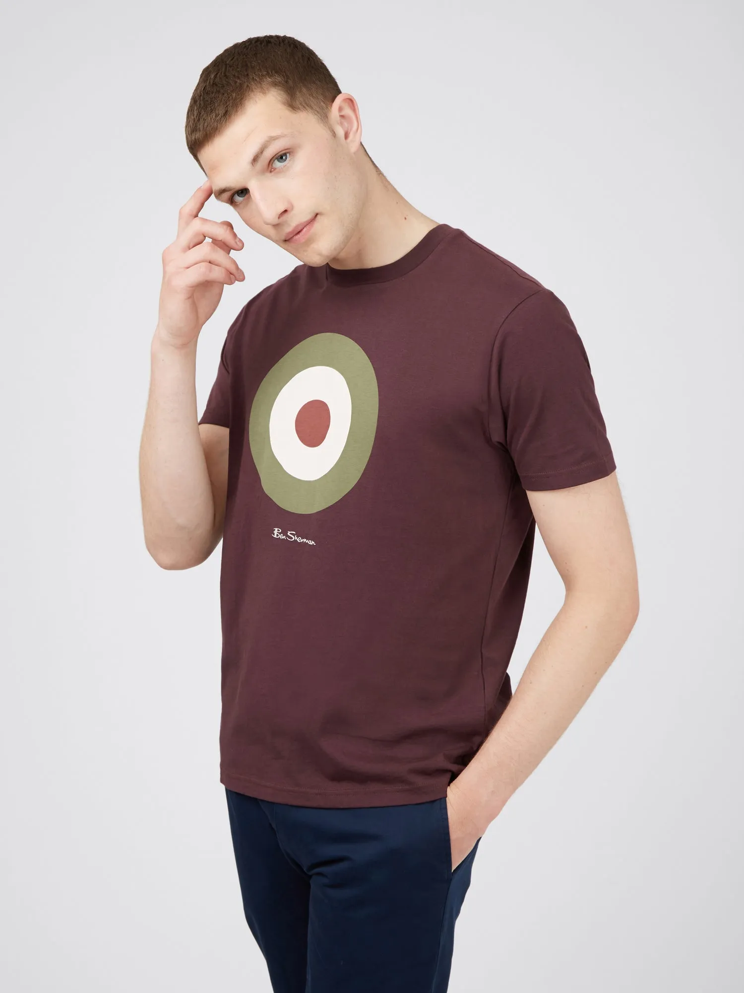 Signature Target Tee - Bordeaux sold by Ben Sherman