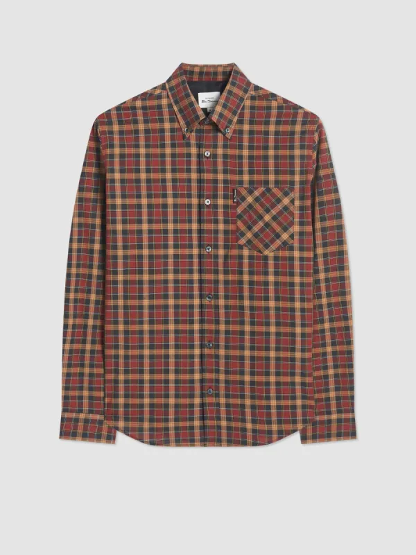 Signature Classic Check Shirt - Red sold by Ben Sherman