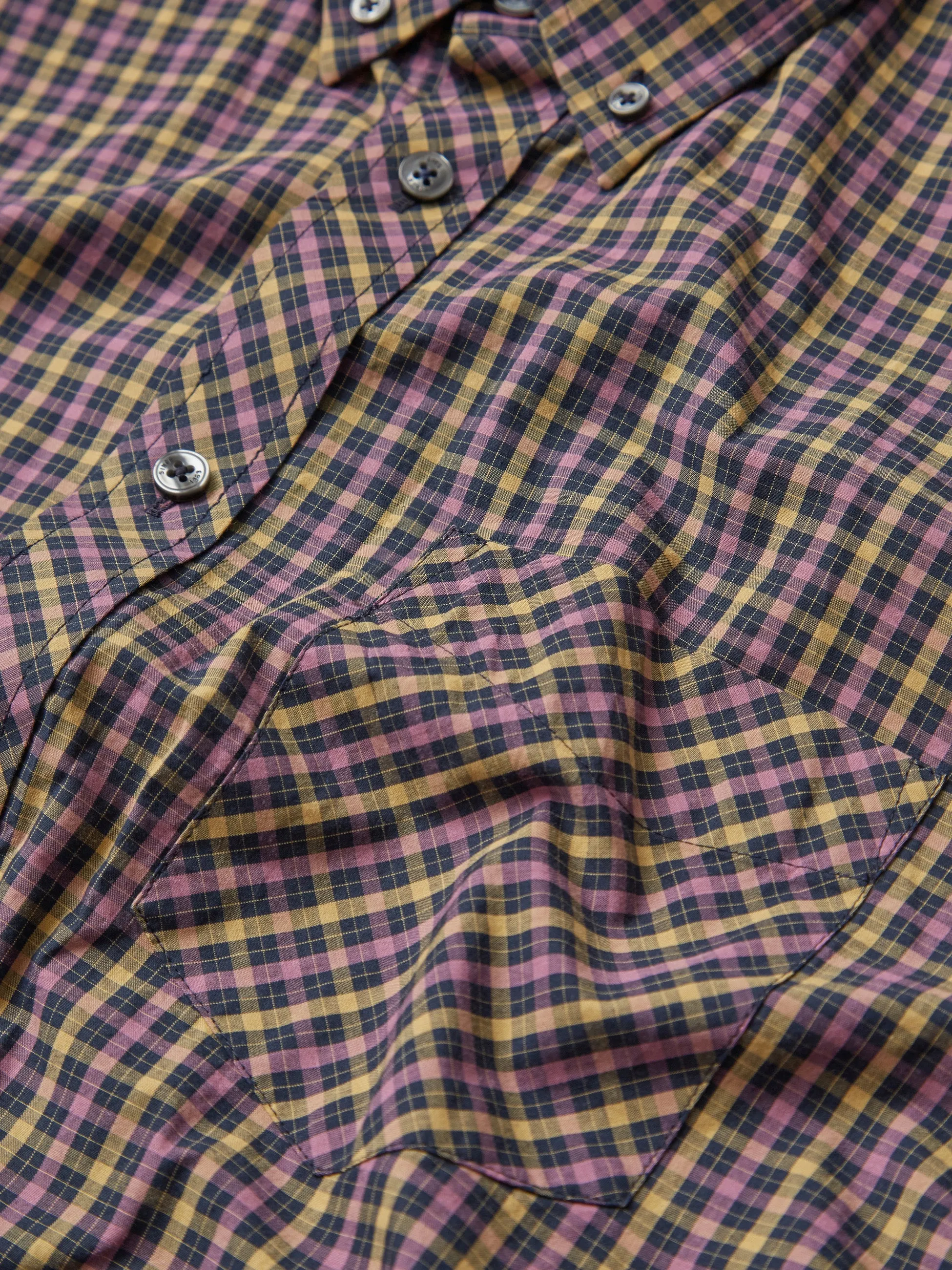 Signature House Check Short-Sleeve Shirt - Grape sold by Ben Sherman product image thumbnail 3