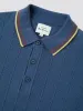 Textured Knit Fitted Polo - Blue Denim sold by Ben Sherman