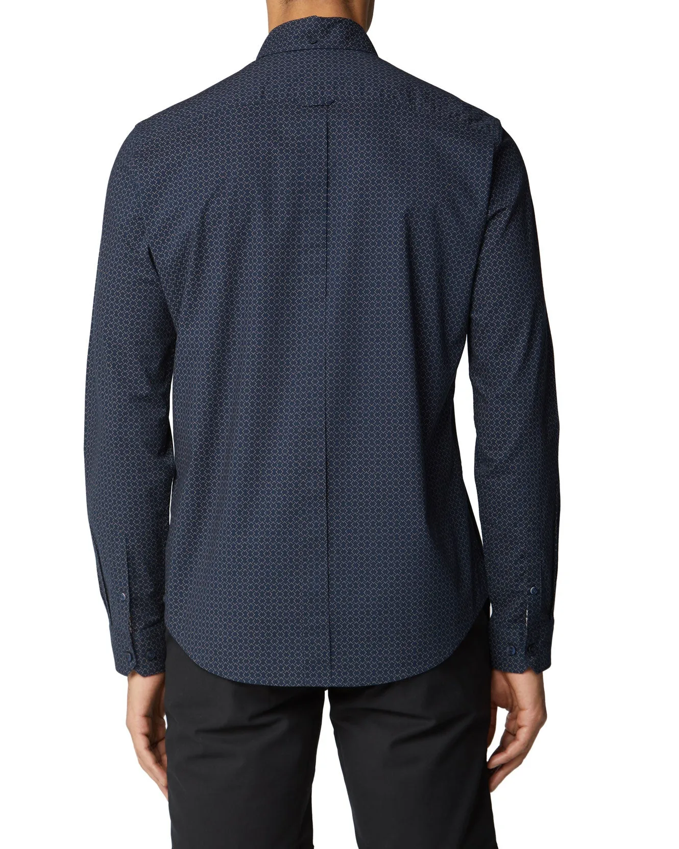 Long-Sleeve Geo Print Shirt - Dark Navy sold by Ben Sherman product image thumbnail 2