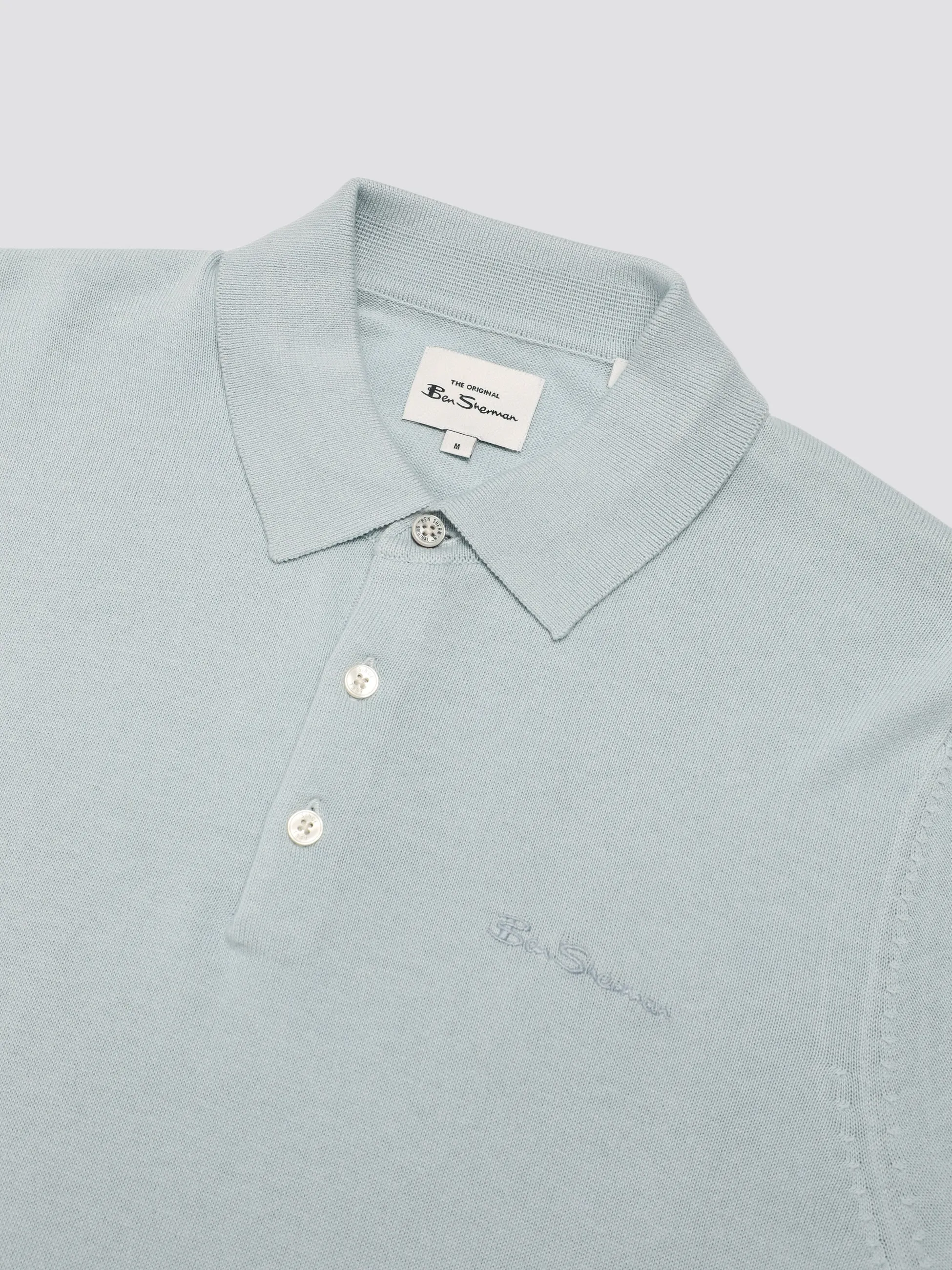 Signature Short Sleeve Polo - Pale Blue sold by Ben Sherman product image thumbnail 5