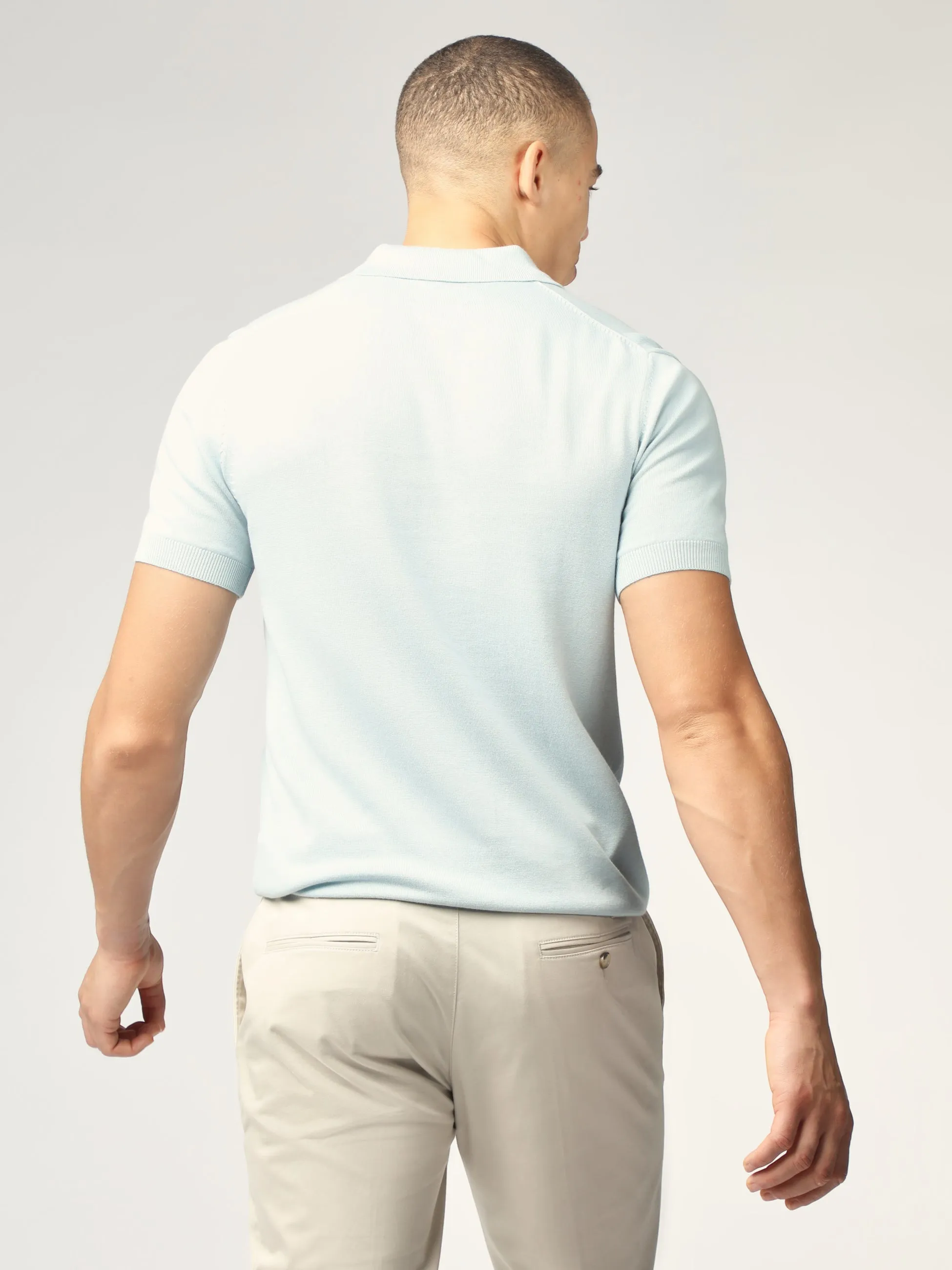 Signature Short Sleeve Polo - Pale Blue sold by Ben Sherman product image thumbnail 3