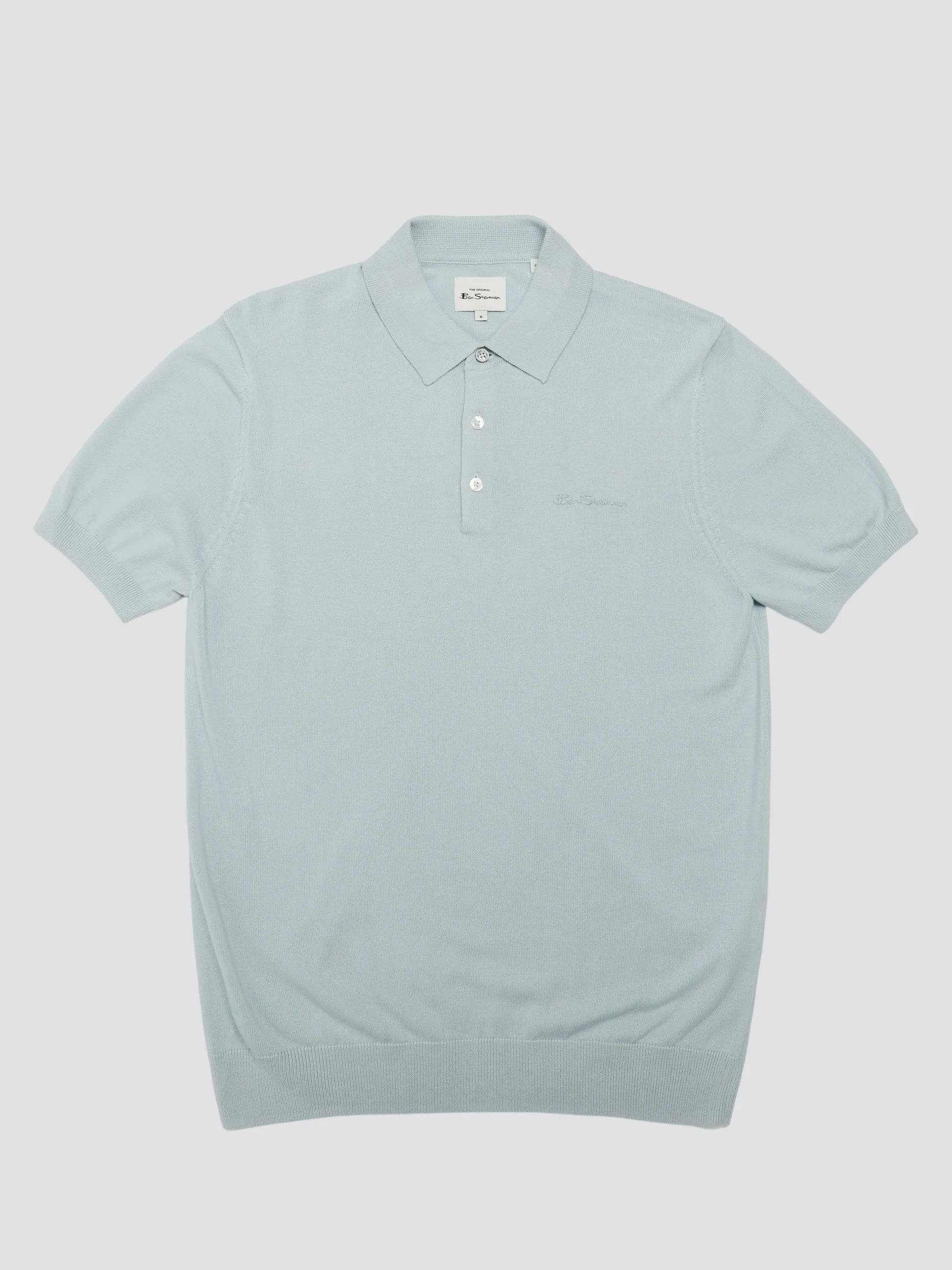 Signature Short Sleeve Polo - Pale Blue sold by Ben Sherman product image thumbnail 4