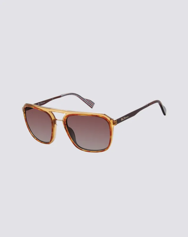 Coleman Polarized Gradient Eco Sunglasses - Tortoise sold by Ben Sherman