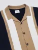 Signature Resort Neck Button Through Polo - Dark Navy sold by Ben Sherman