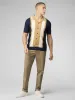 Signature Resort Neck Button Through Polo - Dark Navy sold by Ben Sherman