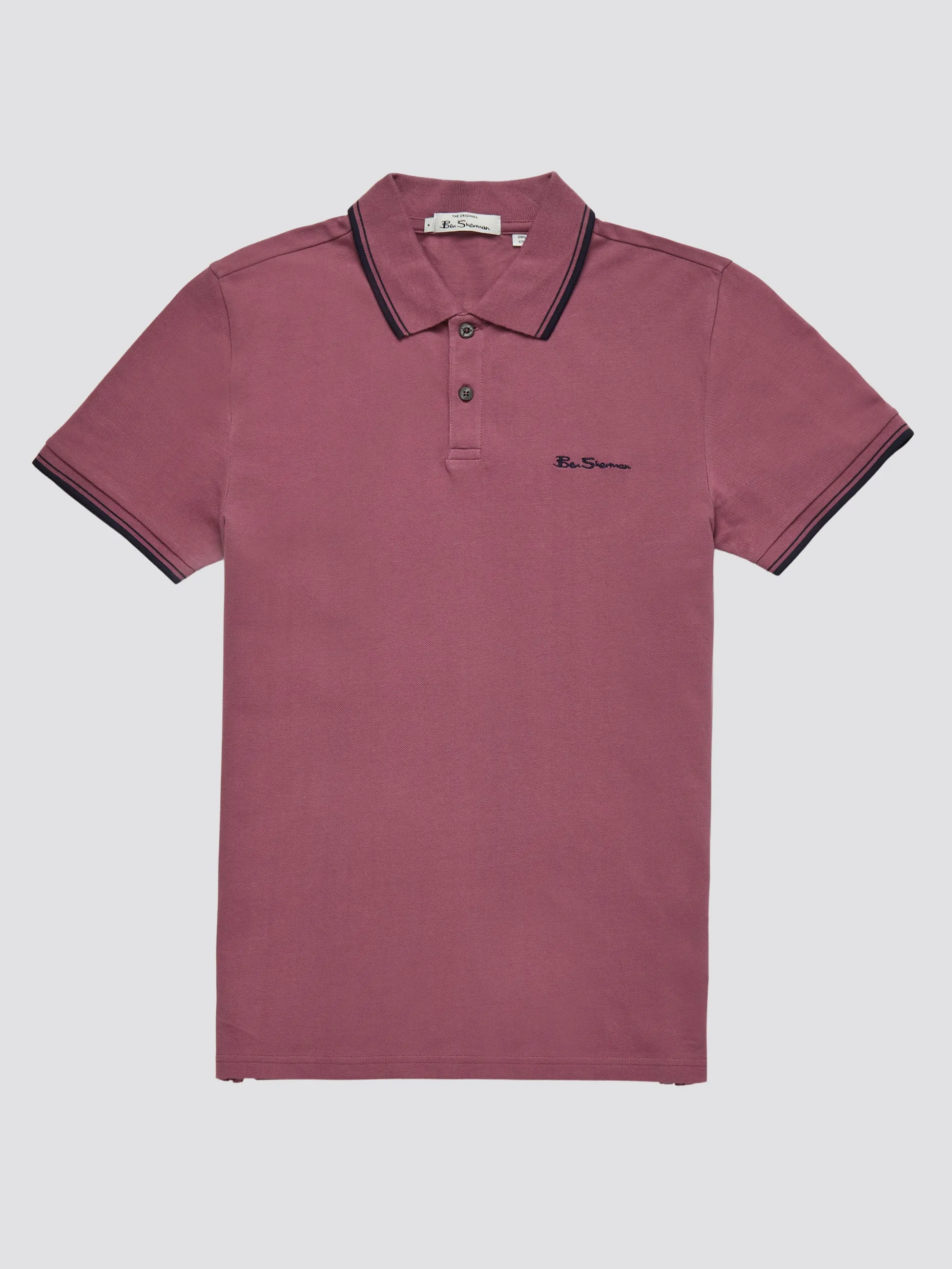 Signature Organic Cotton Polo - Grape sold by Ben Sherman