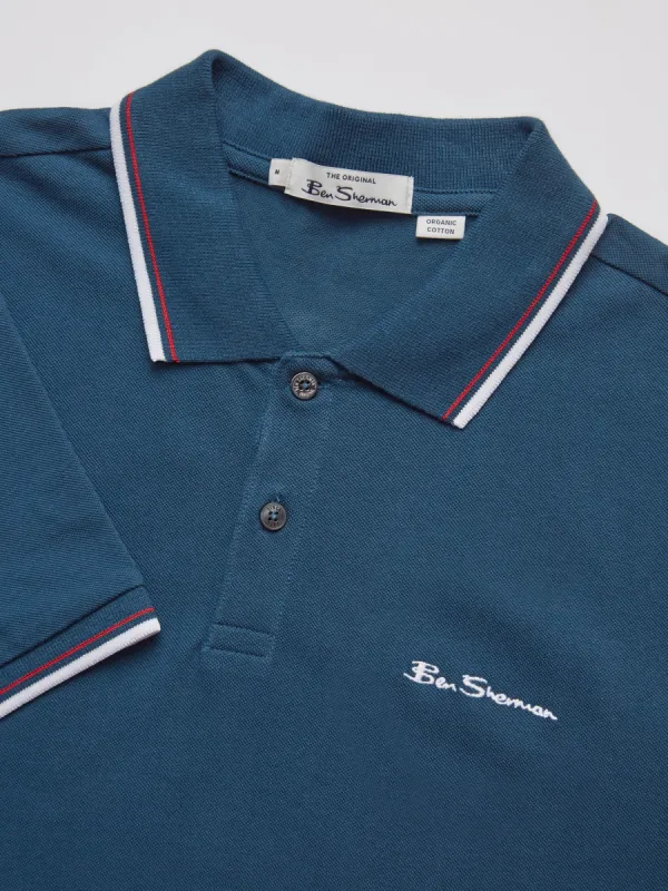 Signature Organic Cotton Polo - Dark Teal sold by Ben Sherman