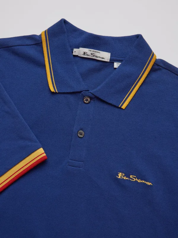 Signature Organic Cotton Polo - Royal sold by Ben Sherman
