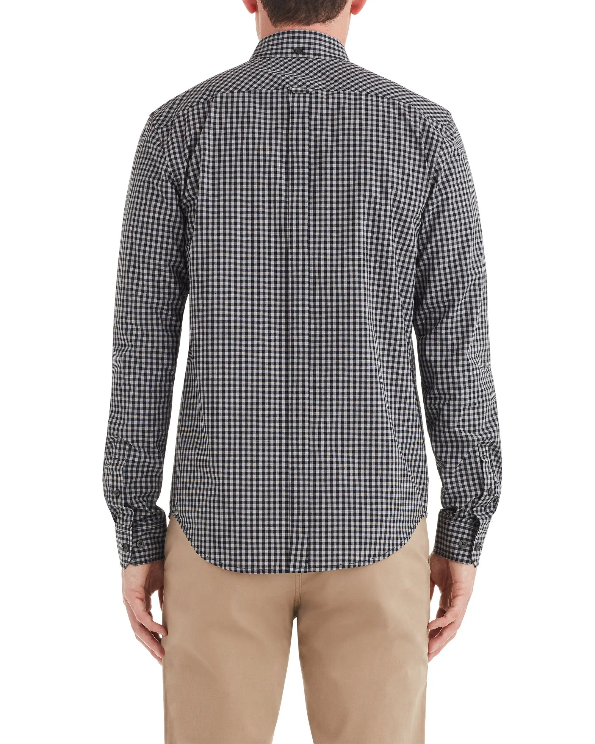 Long-Sleeve Gingham Shirt - Graphite Grey sold by Ben Sherman product image thumbnail 2
