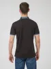 Jacquard Check Collar Polo - Black sold by Ben Sherman