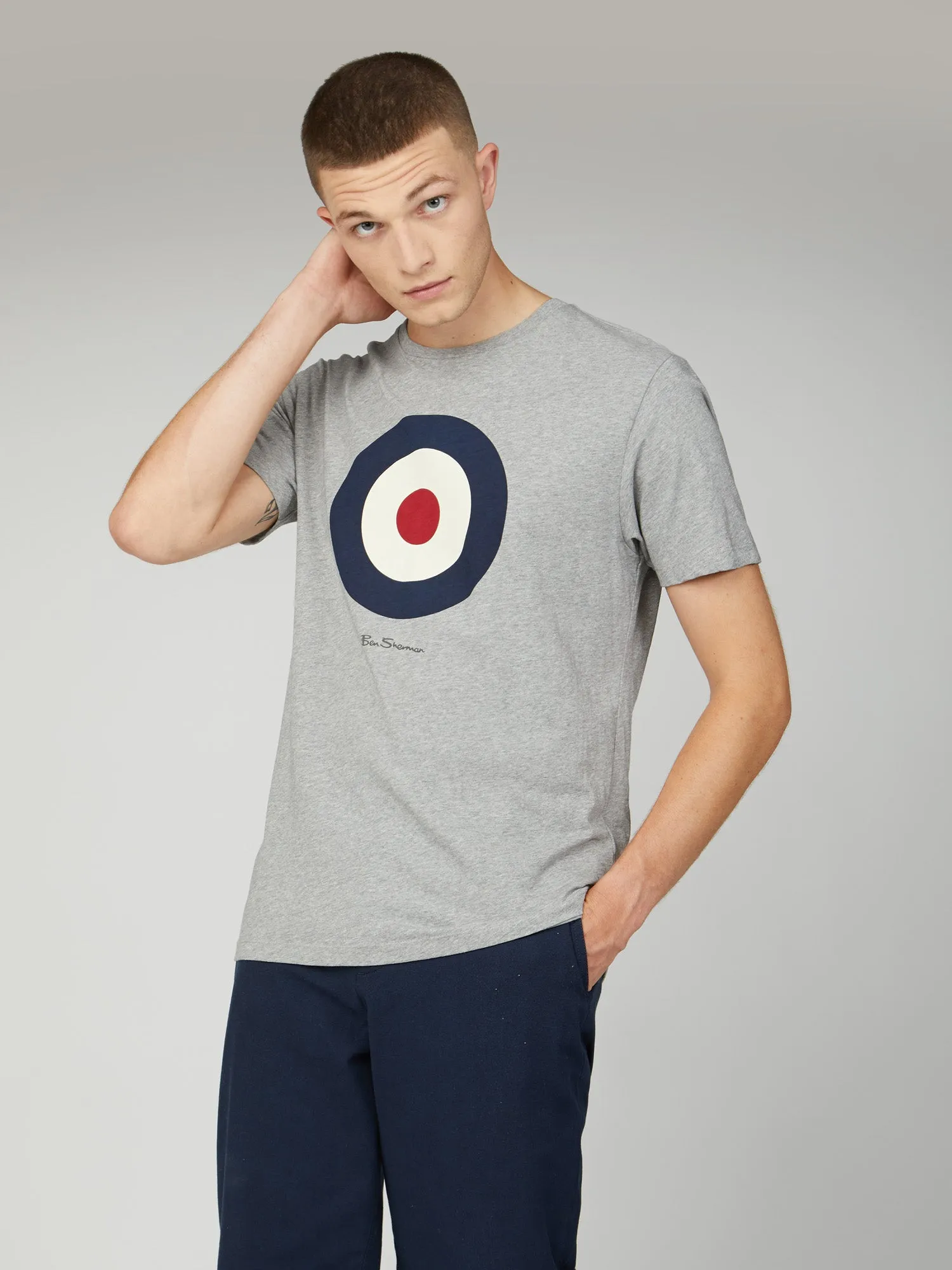 Signature Organic Target Graphic Tee - Grey sold by Ben Sherman product image thumbnail 2