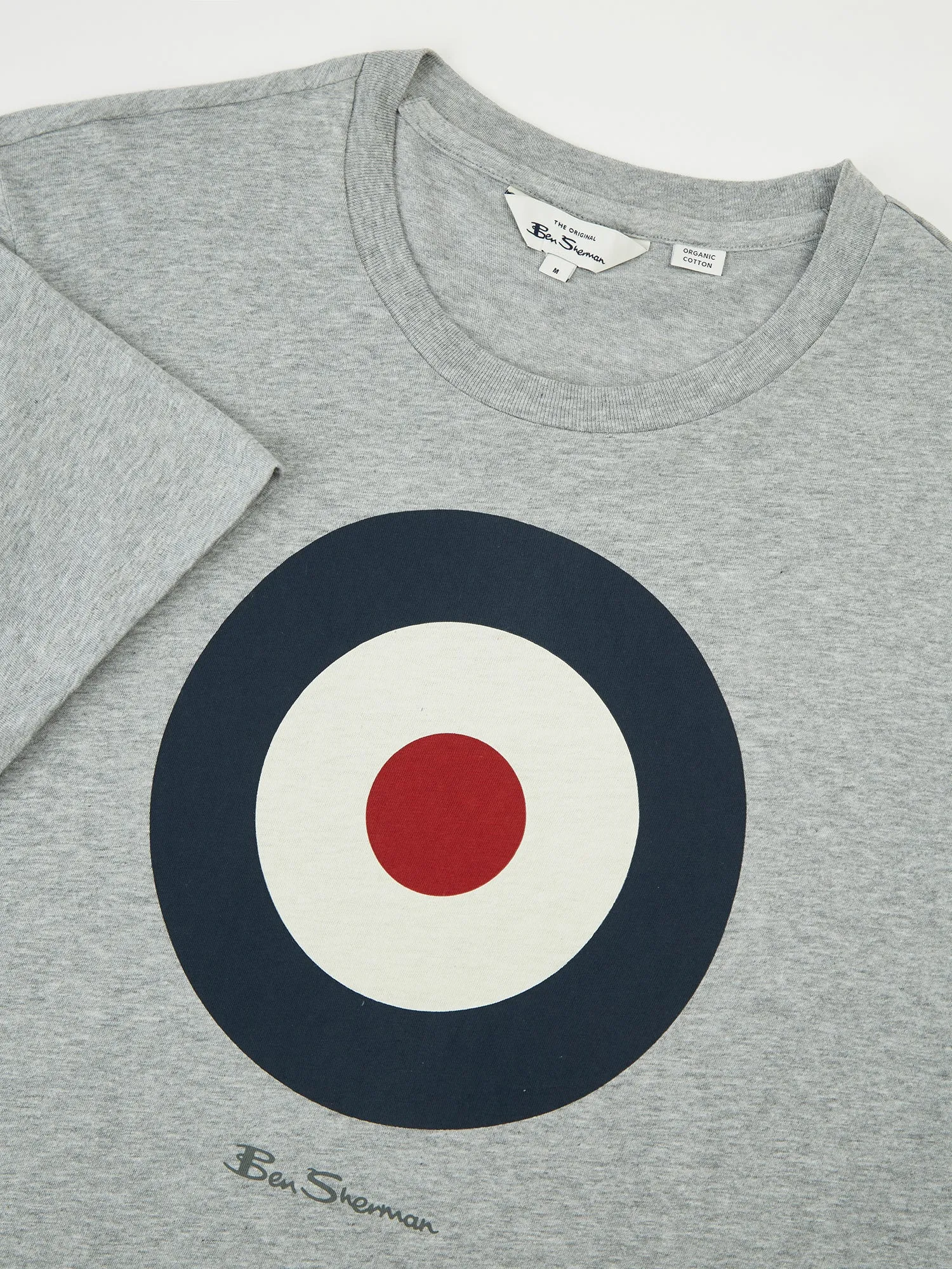 Signature Organic Target Graphic Tee - Grey sold by Ben Sherman