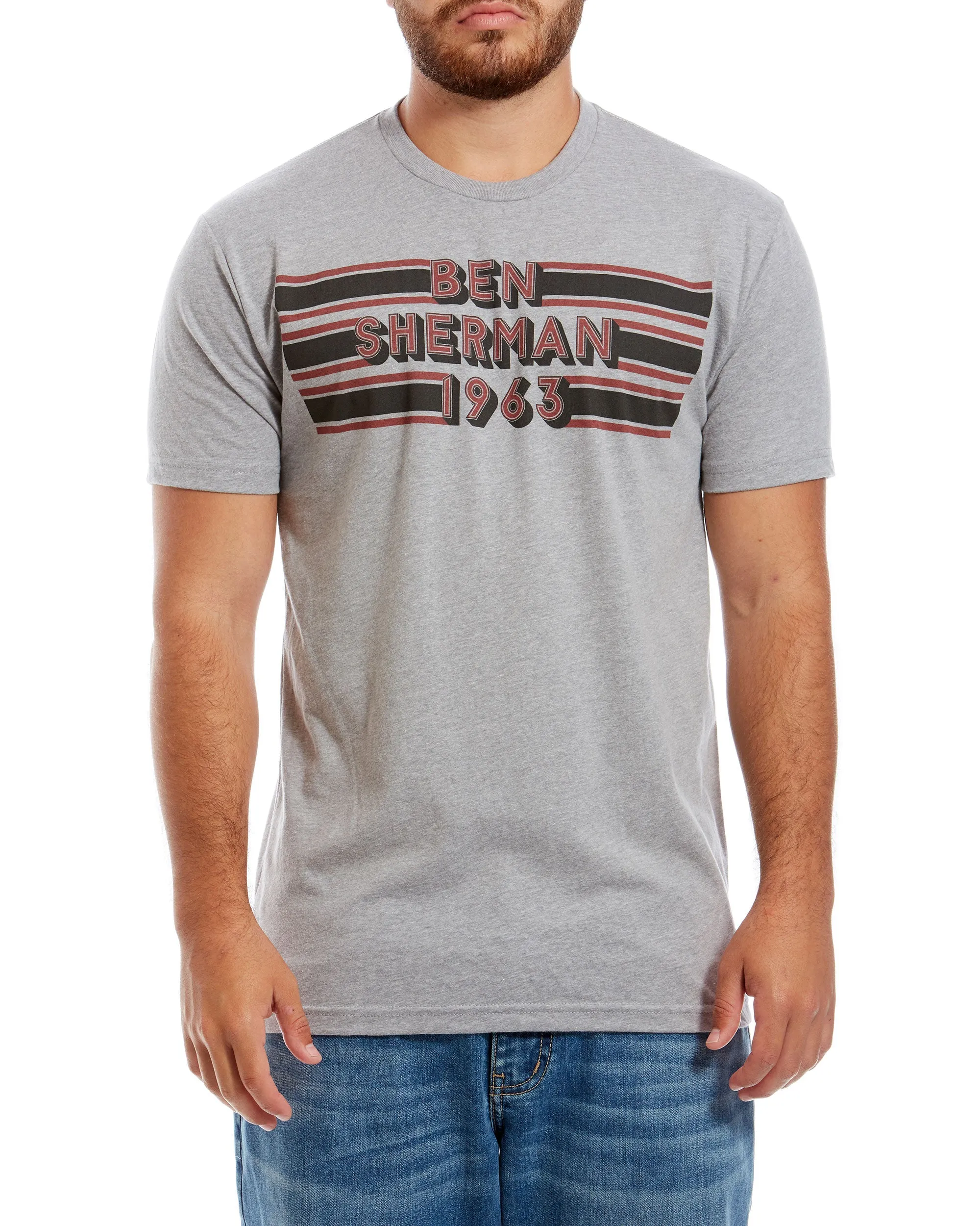 Retro Chest Graphic Tee - Dark Heather Grey sold by Ben Sherman