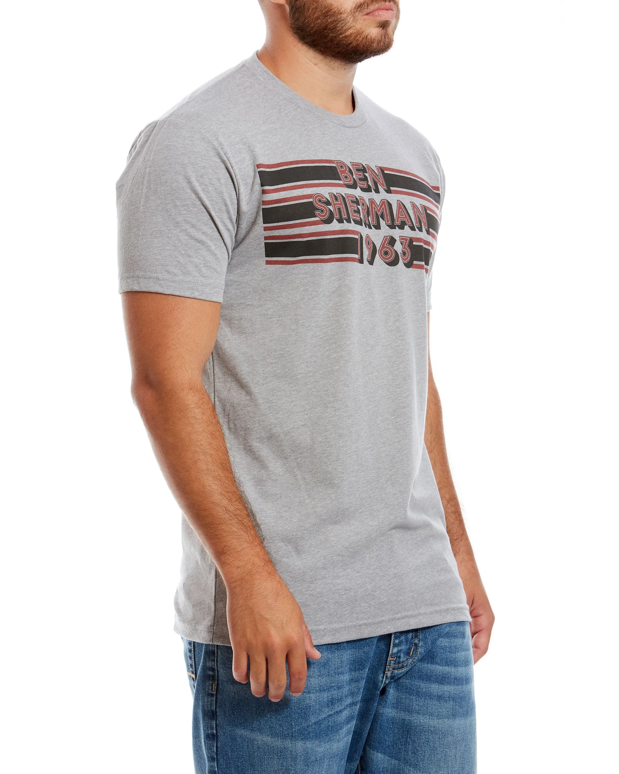 Retro Chest Graphic Tee - Dark Heather Grey sold by Ben Sherman product image thumbnail 3