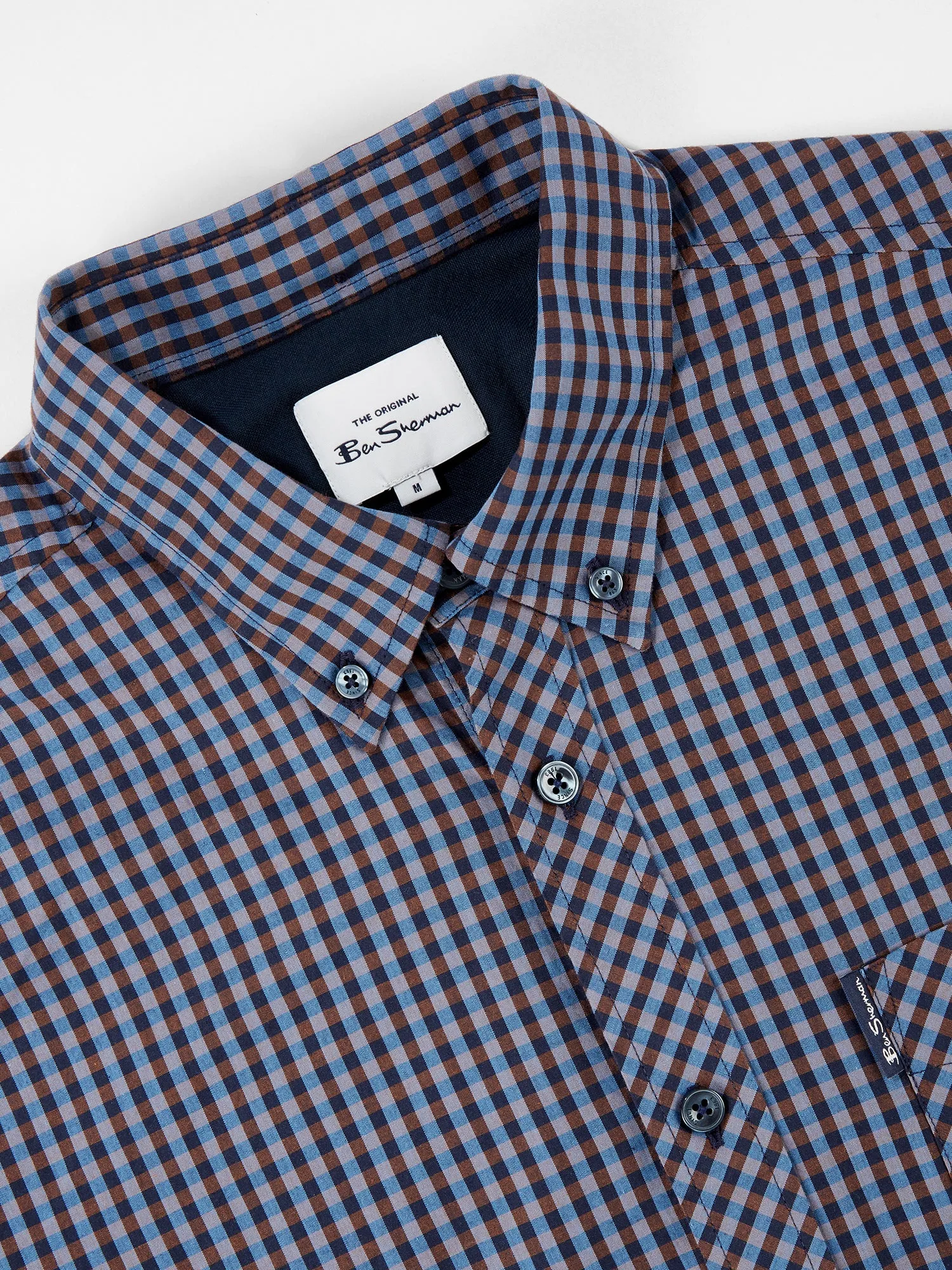 Signature Long-Sleeve Gingham Shirt sold by Ben Sherman product image thumbnail 4