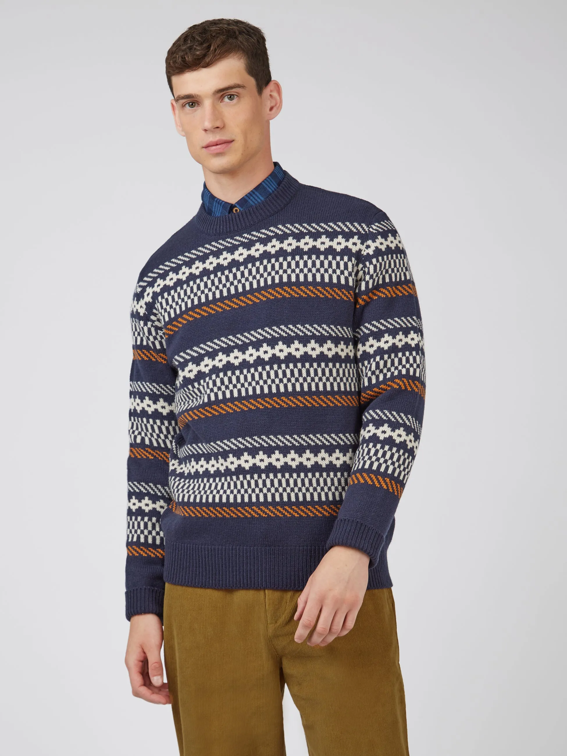B by Ben Sherman Fair Isle Chunky Knit Sweater sold by Ben Sherman product image thumbnail 3
