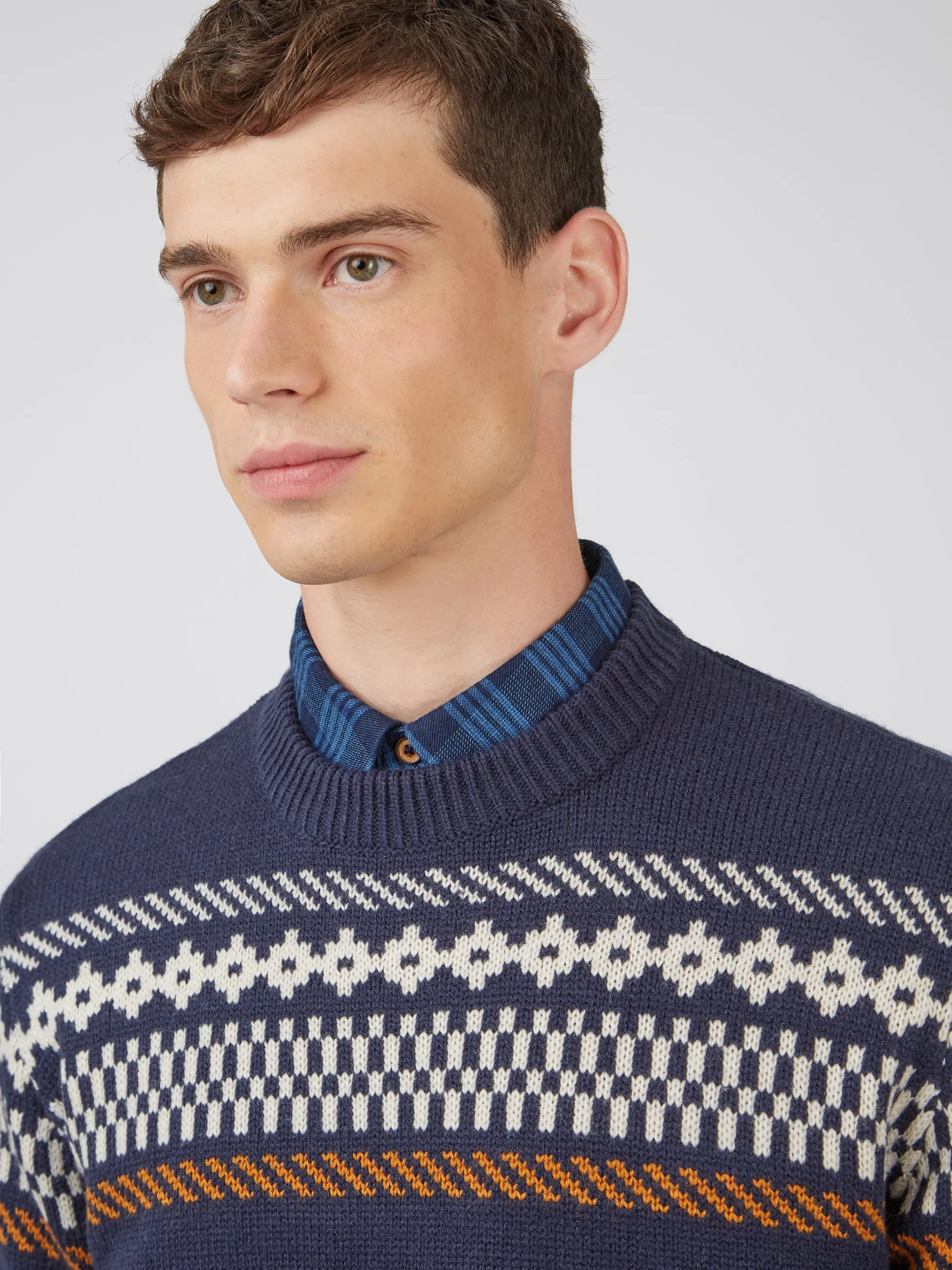 B by Ben Sherman Fair Isle Chunky Knit Sweater sold by Ben Sherman product image thumbnail 5