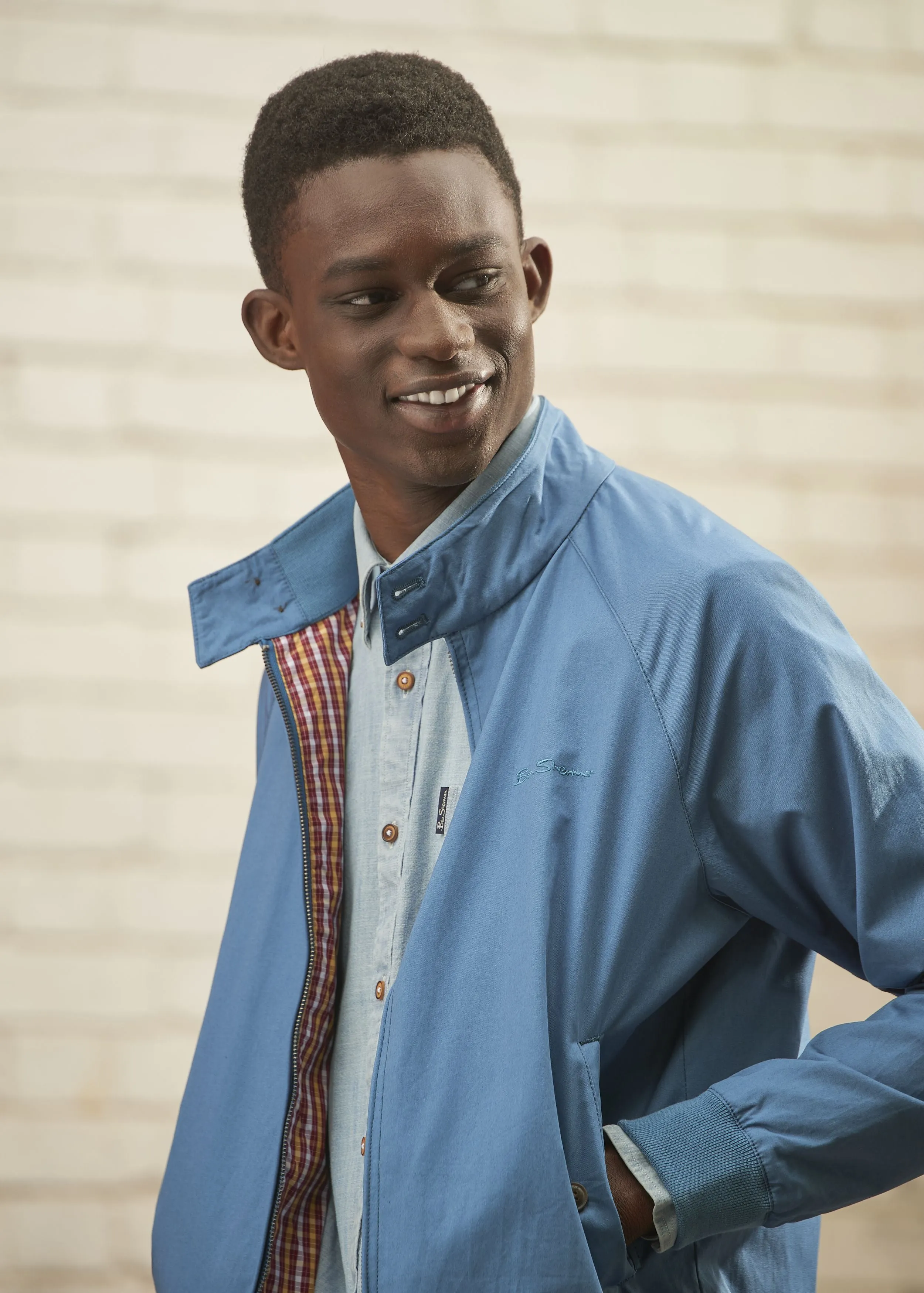 Signature Harrington Jacket - Wedgewood Blue sold by Ben Sherman product image thumbnail 2