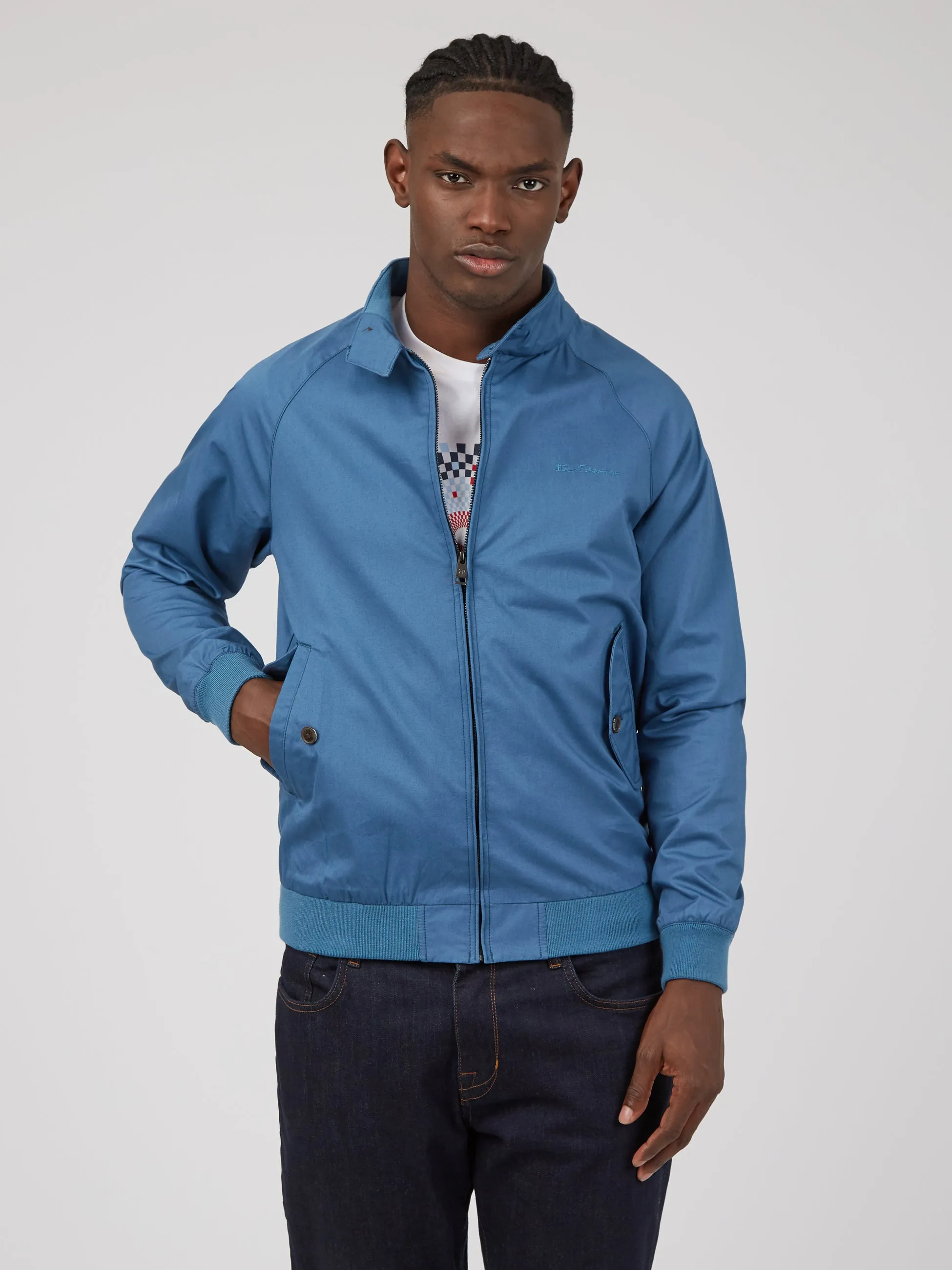 Signature Harrington Jacket - Wedgewood Blue sold by Ben Sherman product image thumbnail 3