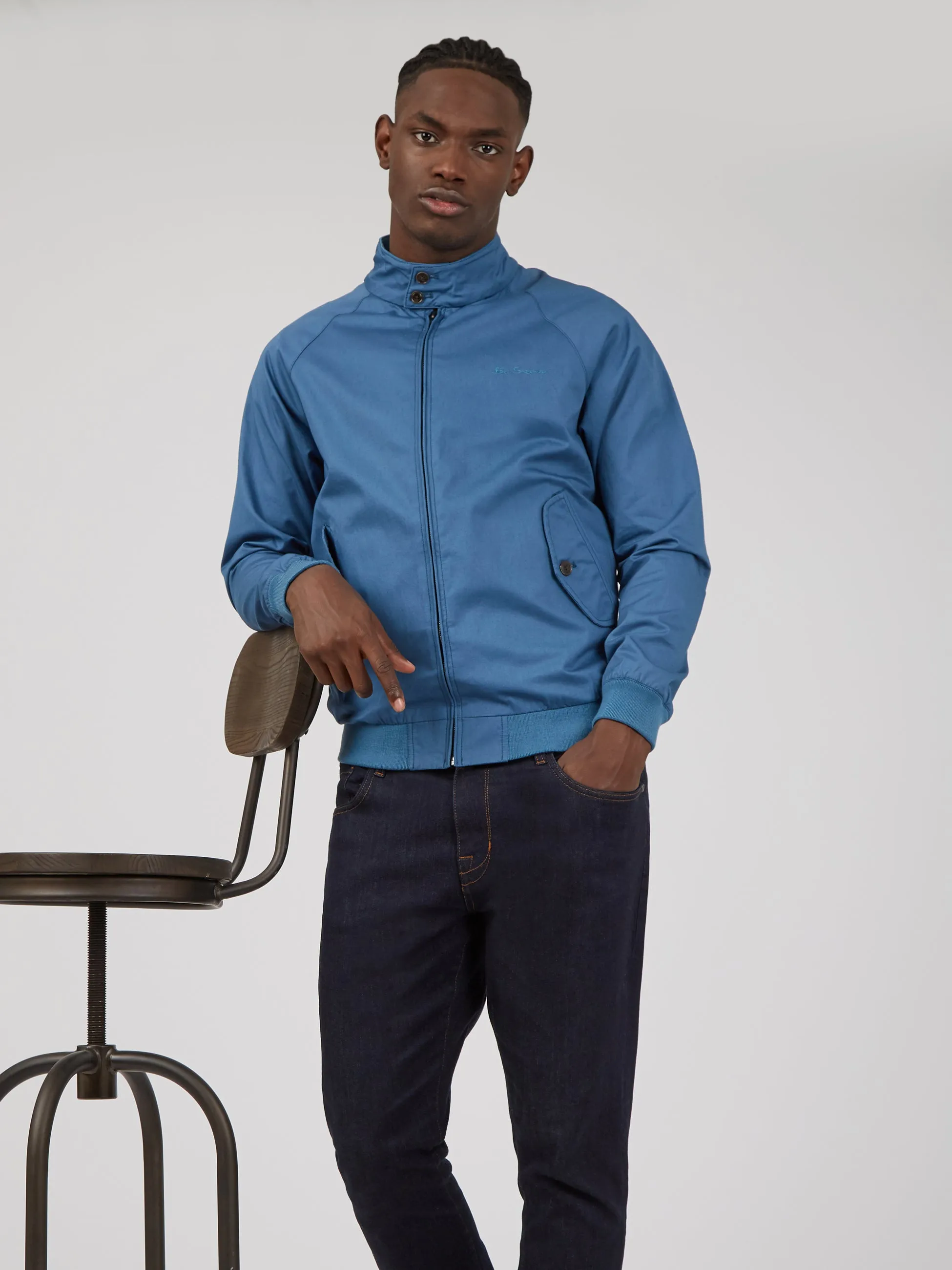 Signature Harrington Jacket - Wedgewood Blue sold by Ben Sherman product image thumbnail 4