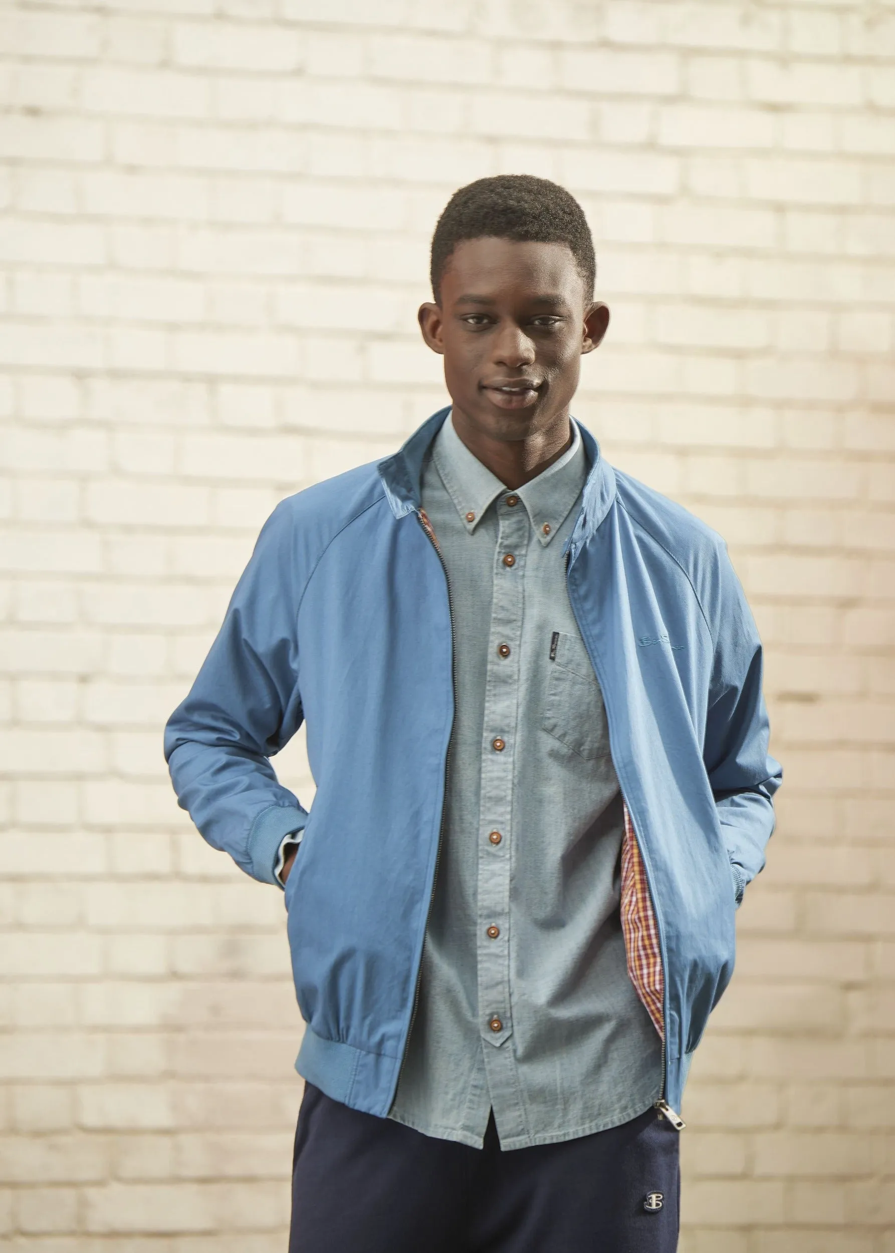 Signature Harrington Jacket - Wedgewood Blue sold by Ben Sherman