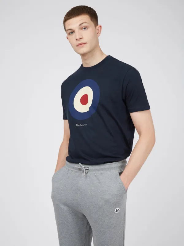 Signature Organic Target Graphic Tee - Dark Navy sold by Ben Sherman