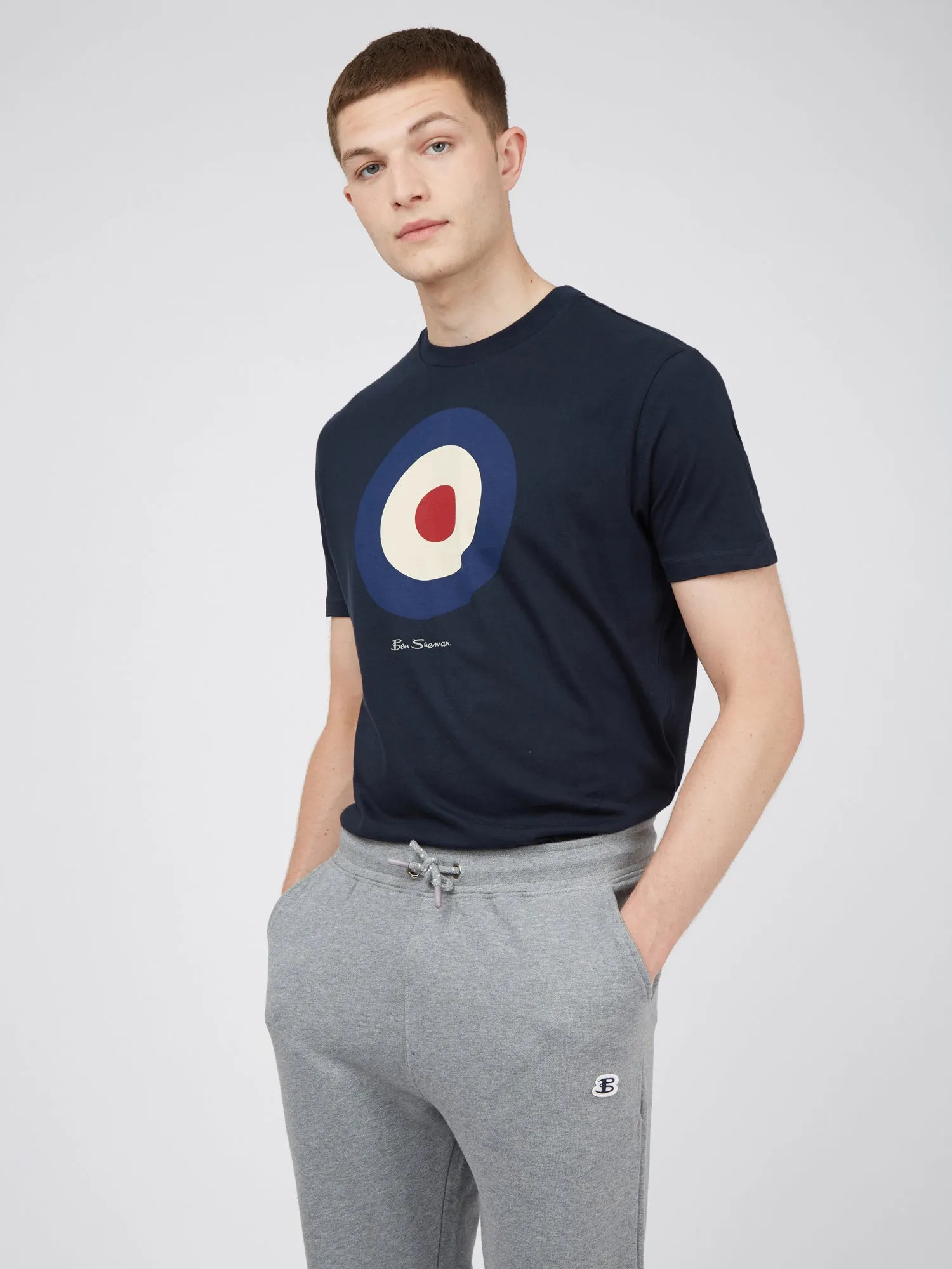 Signature Organic Target Graphic Tee - Dark Navy sold by Ben Sherman