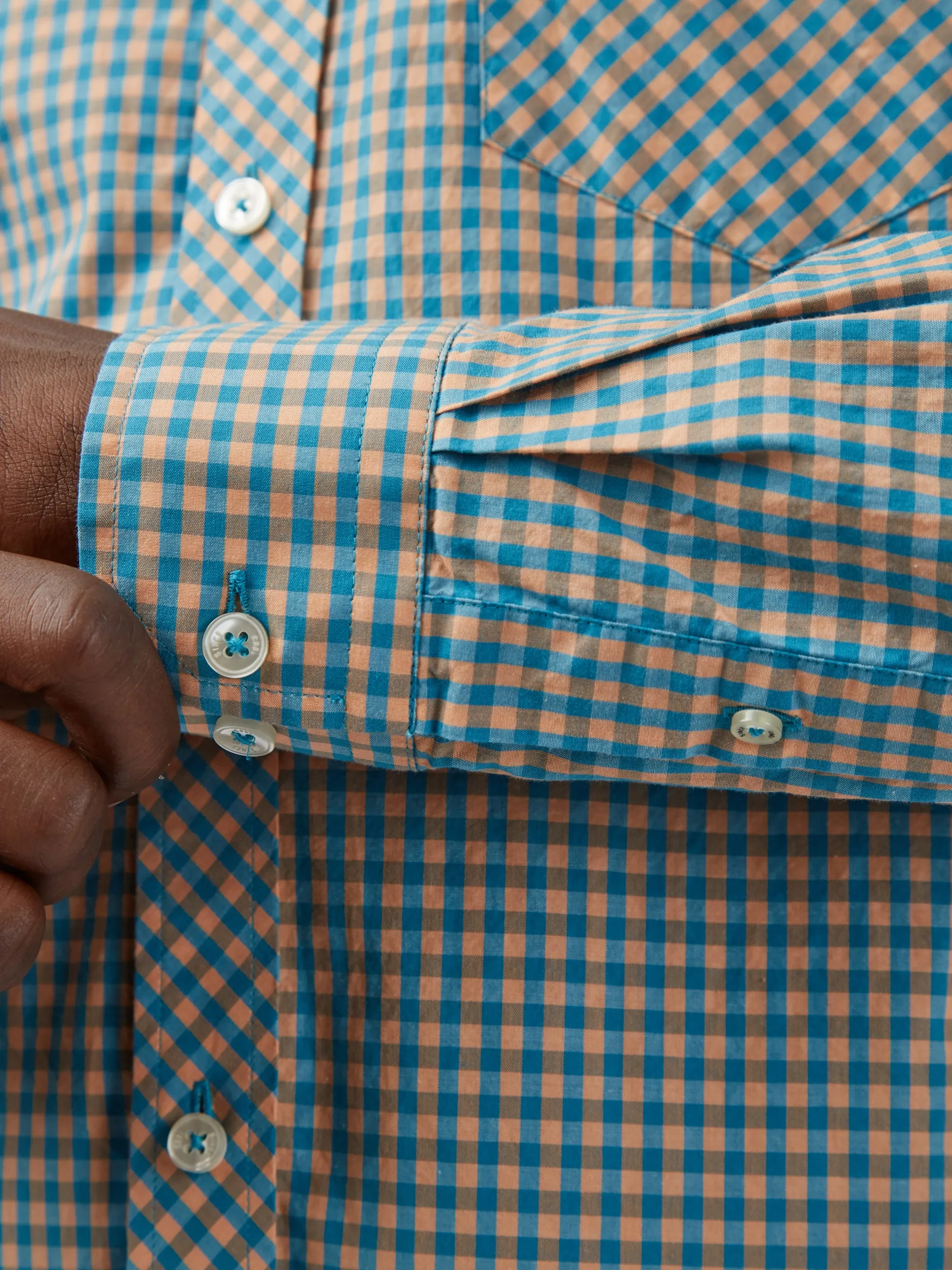 Signature Long-Sleeve Gingham Shirt sold by Ben Sherman product image thumbnail 4