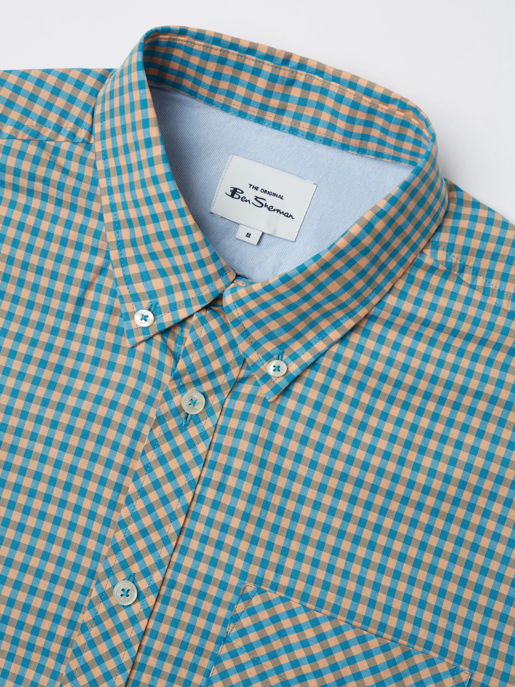 Signature Long-Sleeve Gingham Shirt sold by Ben Sherman product image thumbnail 5