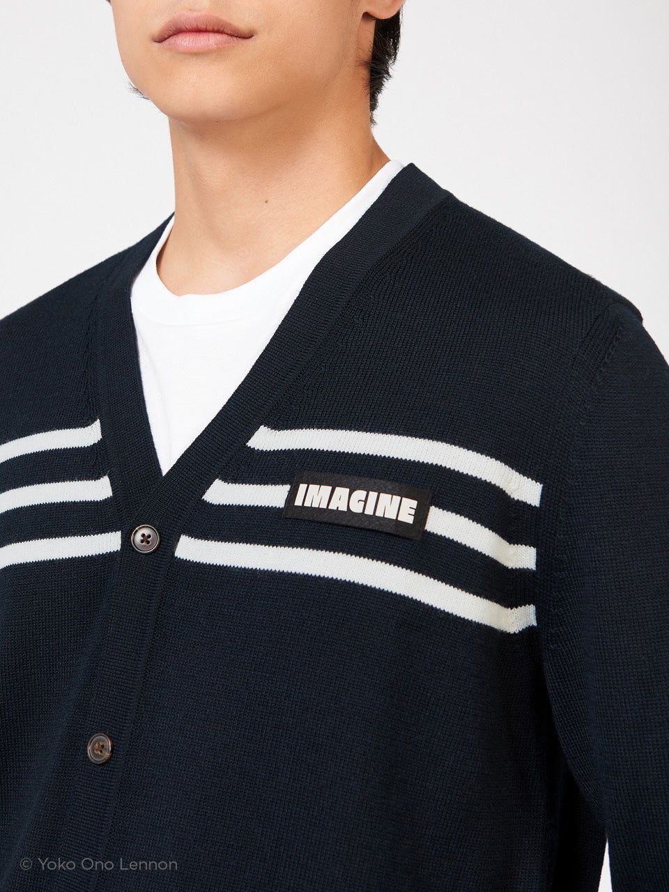 Lennon "Imagine" Merino Knit Cardigan sold by Ben Sherman product image thumbnail 3