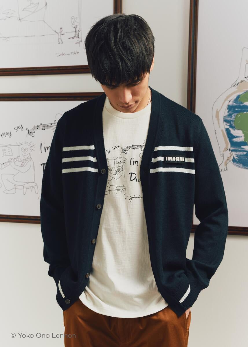 Lennon "Imagine" Merino Knit Cardigan sold by Ben Sherman product image thumbnail 2