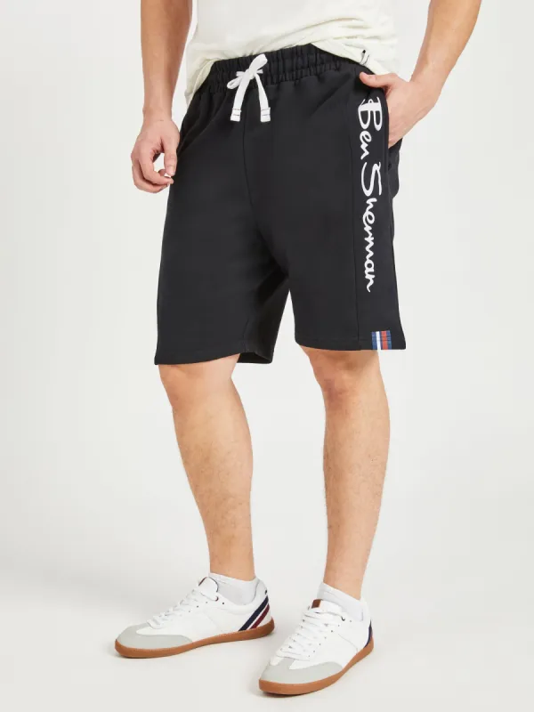 Casual Knit Logo Shorts - Black sold by Ben Sherman