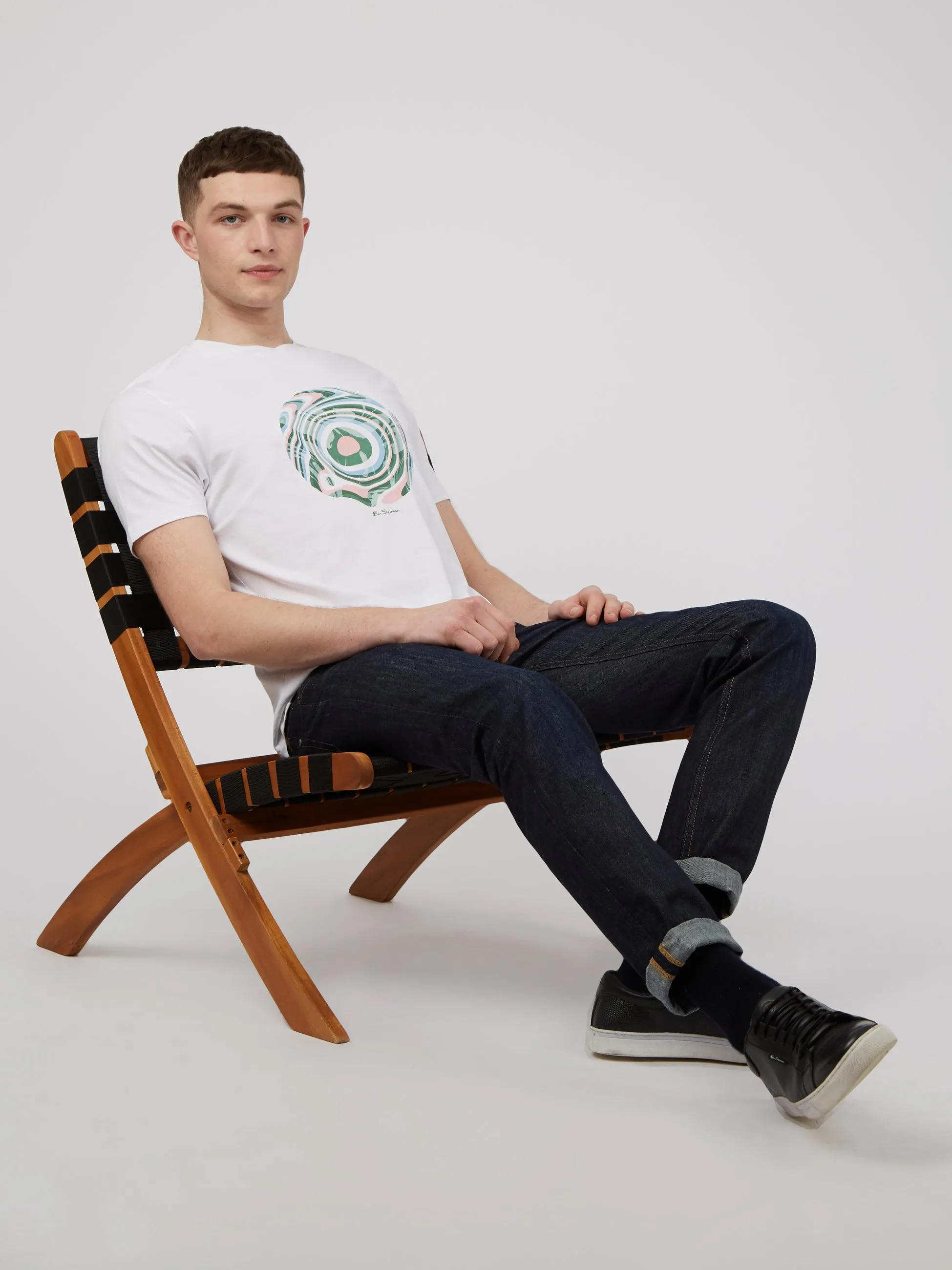 Trippy Target Graphic Tee - White sold by Ben Sherman product image thumbnail 4