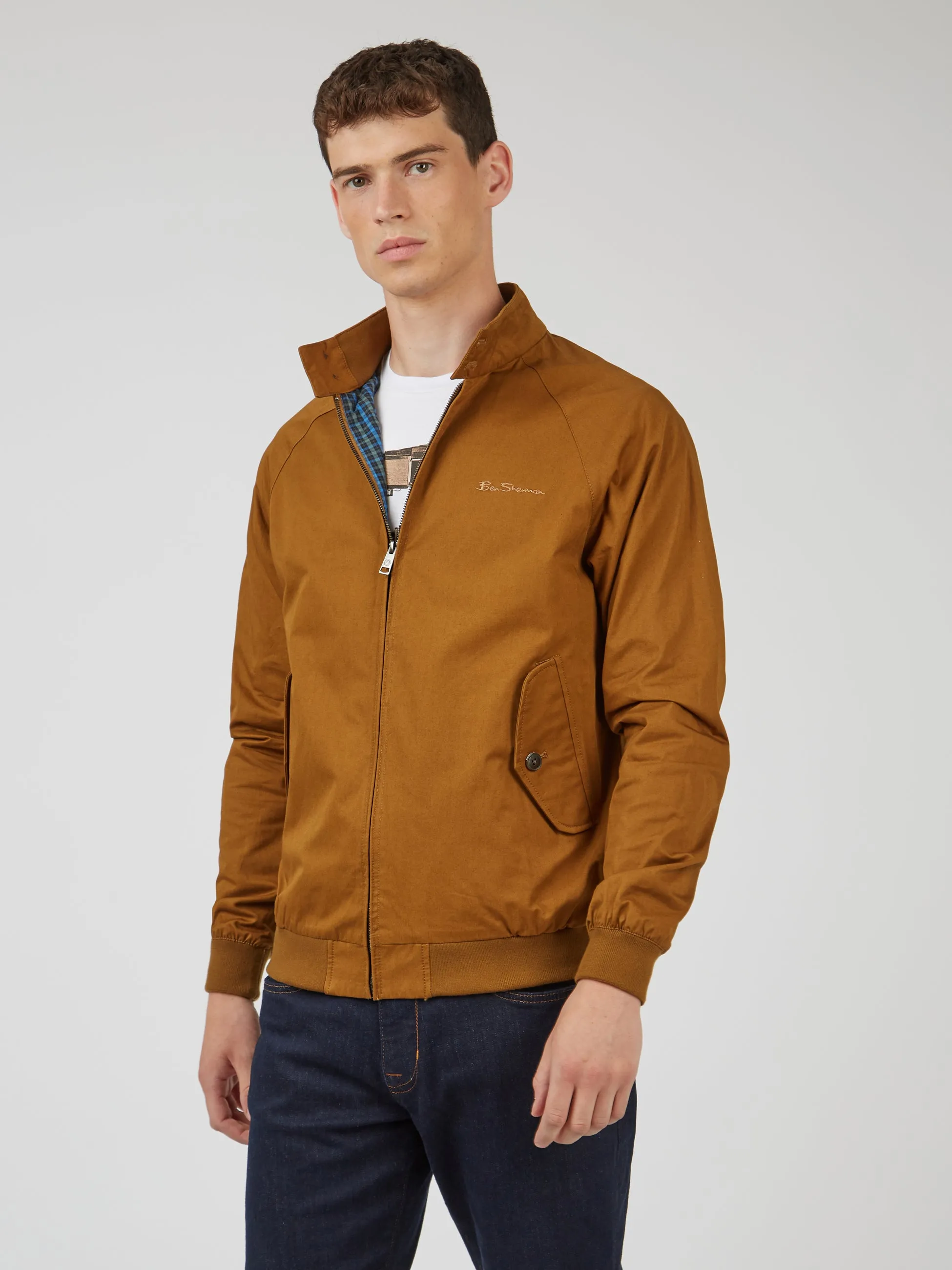 Signature Harrington Jacket - Bronze sold by Ben Sherman
