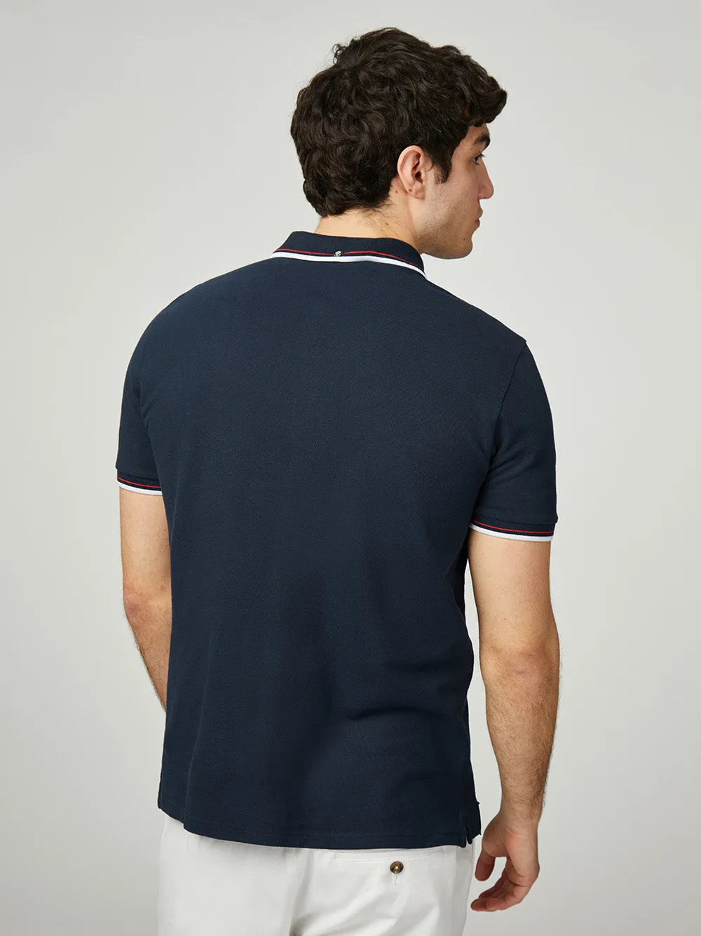 Team GB Floral Embroidered Pique Polo - Dark Navy sold by Ben Sherman product image thumbnail 3