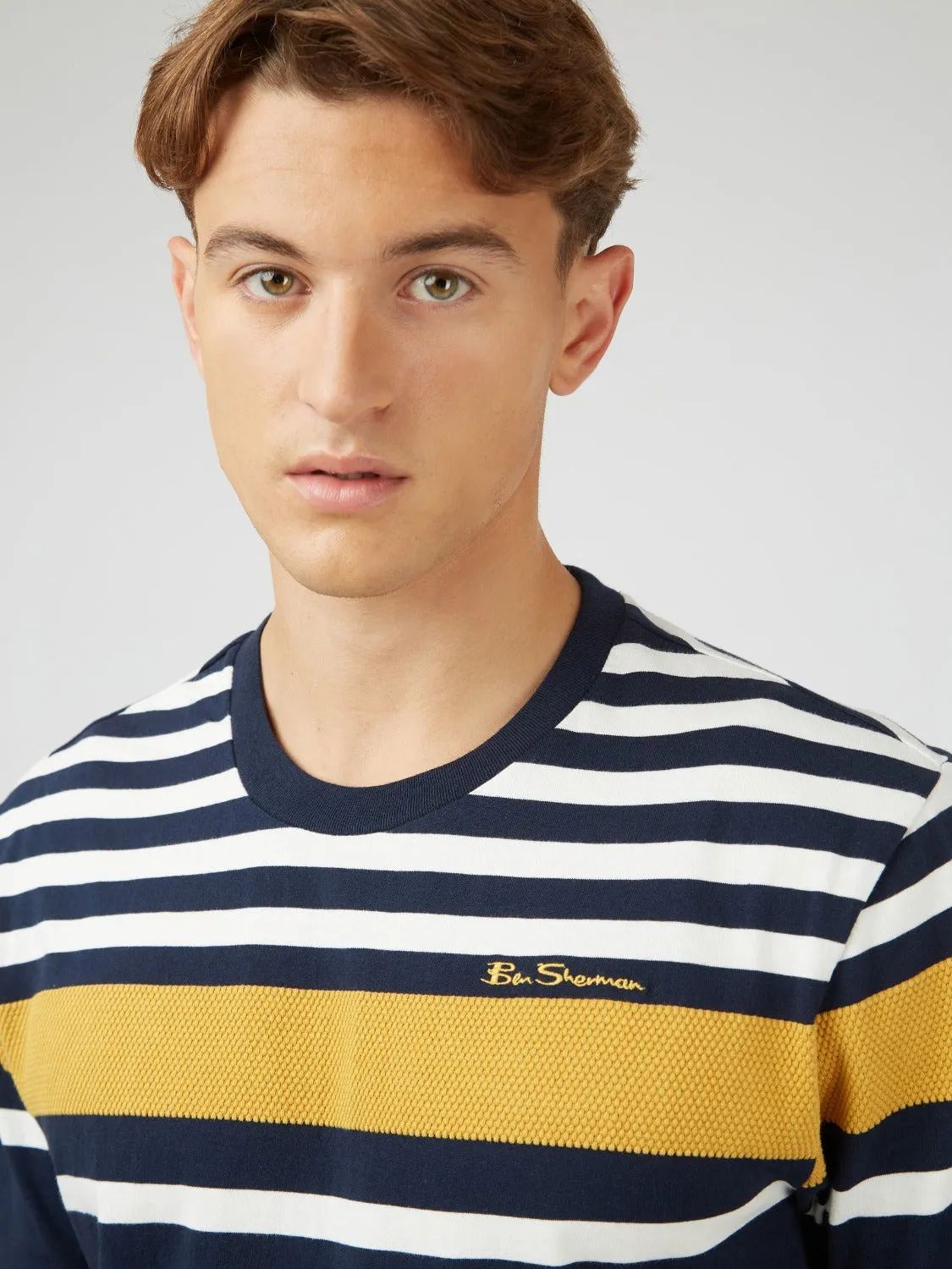 Signature Jersey Stripe Tee - Navy sold by Ben Sherman product image thumbnail 4