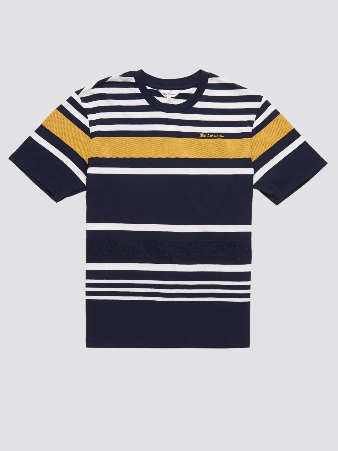 Signature Jersey Stripe Tee - Navy sold by Ben Sherman