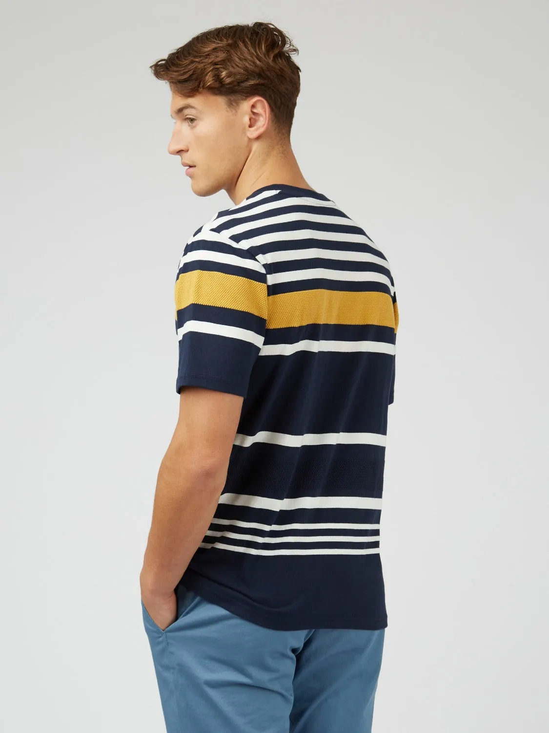 Signature Jersey Stripe Tee - Navy sold by Ben Sherman product image thumbnail 5