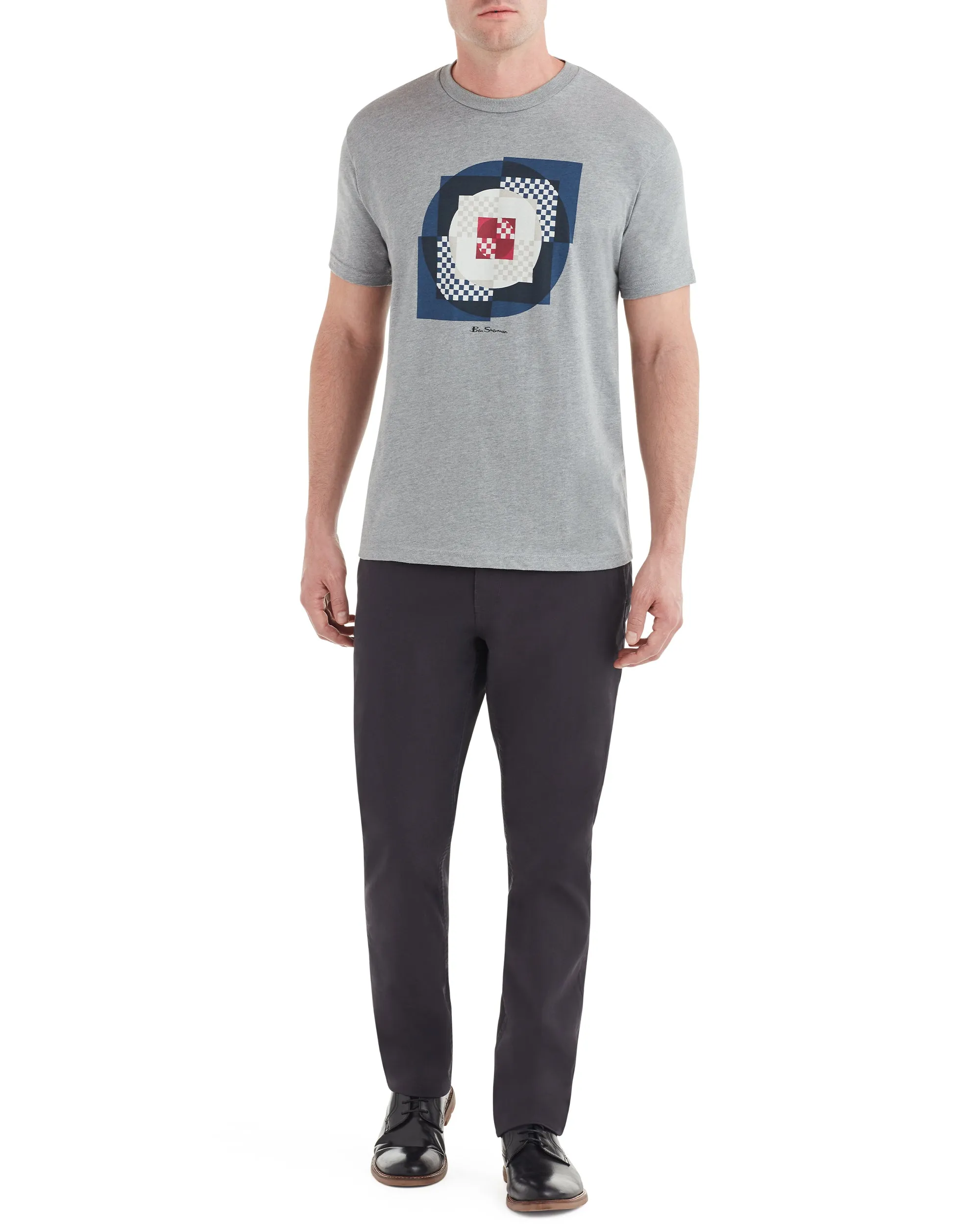 Square Target Graphic Tee - Heather Grey sold by Ben Sherman product image thumbnail 3