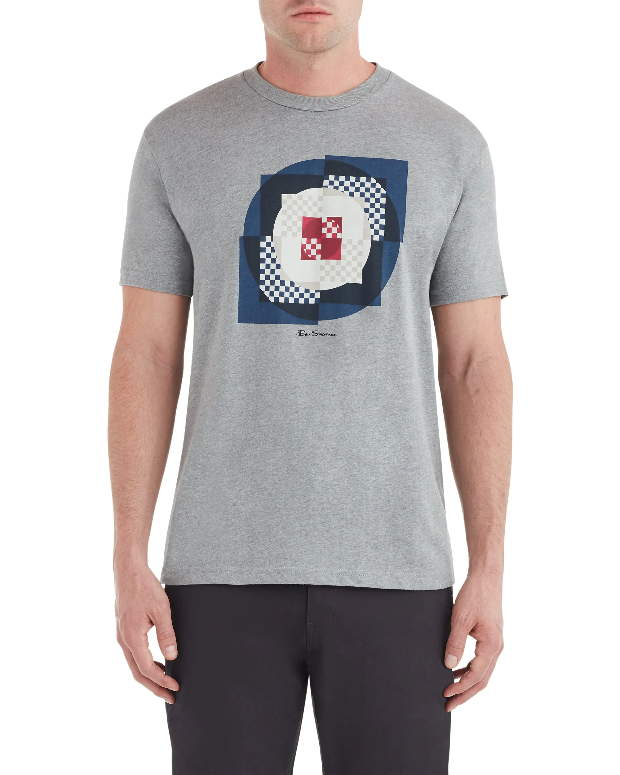 Square Target Graphic Tee - Heather Grey sold by Ben Sherman