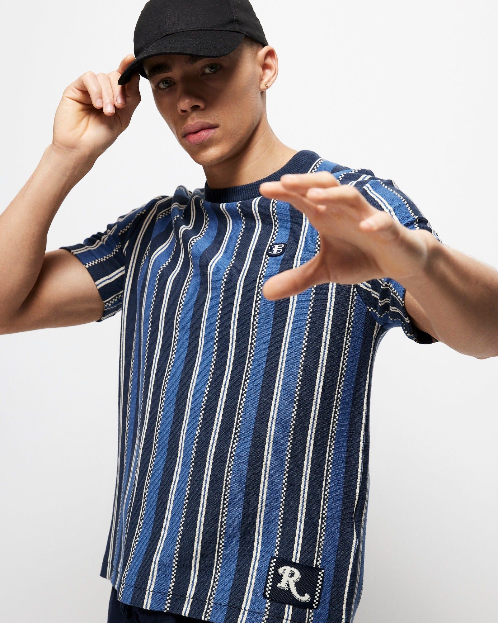 Rolling Stone Knitted Stripe Tee sold by Ben Sherman