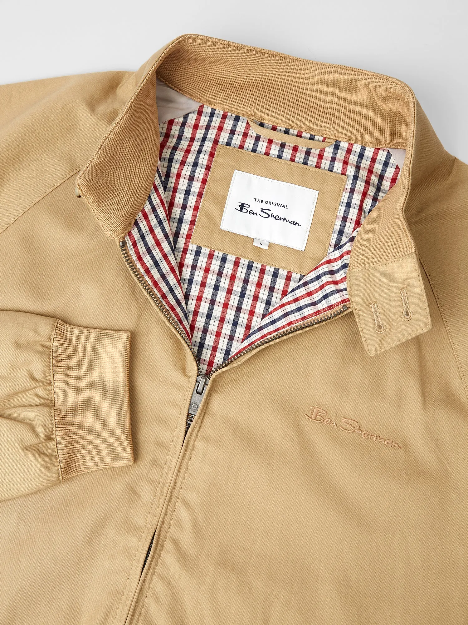 Signature Harrington Jacket - Sand sold by Ben Sherman product image thumbnail 4