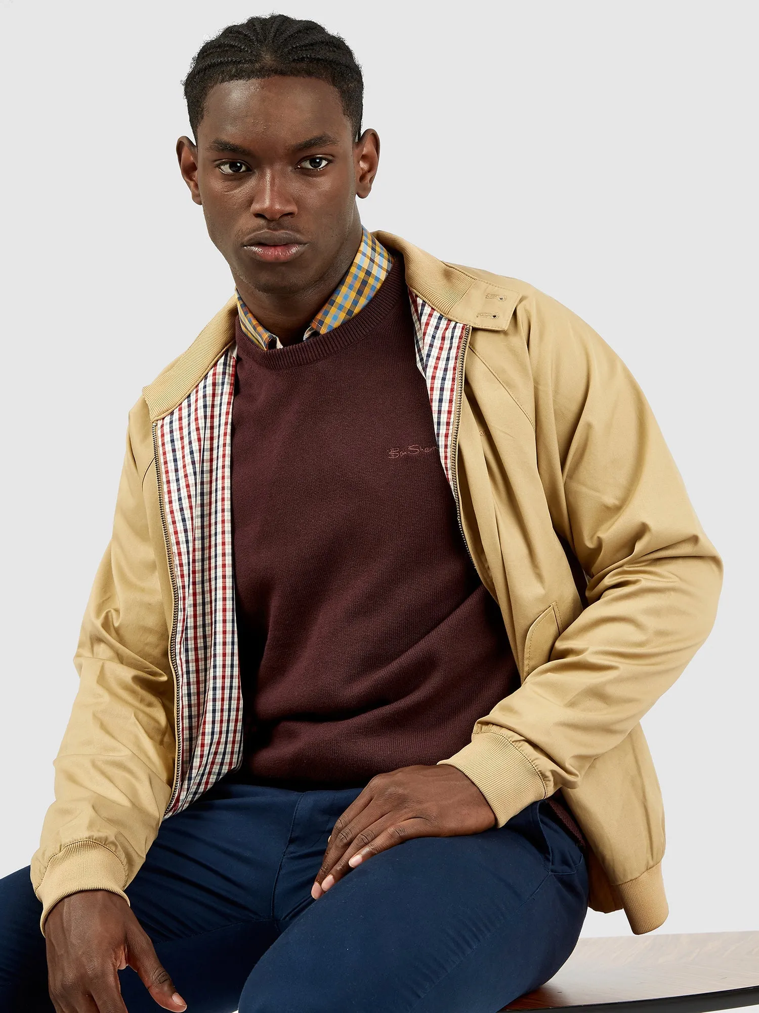 Signature Harrington Jacket - Sand sold by Ben Sherman